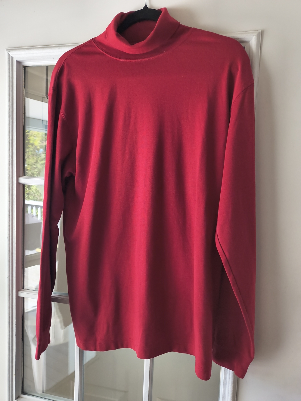 L.L. Bean Red Turtleneck Long-Sleeve Shirt